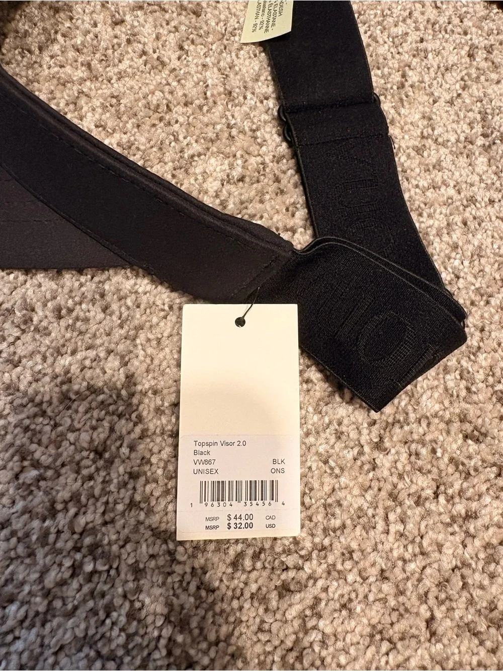 NWT Vuori Topspin Visor 2.0